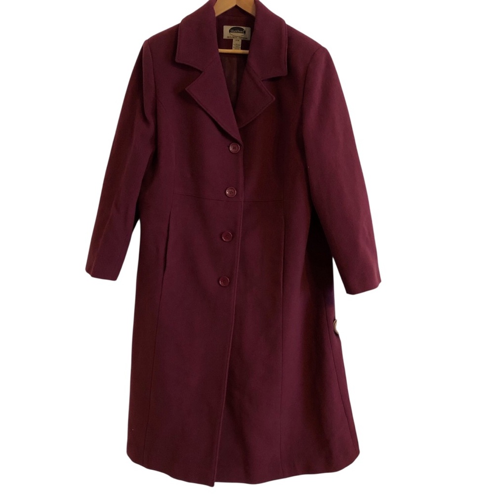 Vintage Mark Reed burgundy wool coat